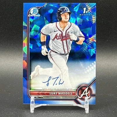 Luke Waddell 2022 Bowman 1st Sapphire Refractor Auto Atlanta Braves BSPA-LW - Image 1 of 2
