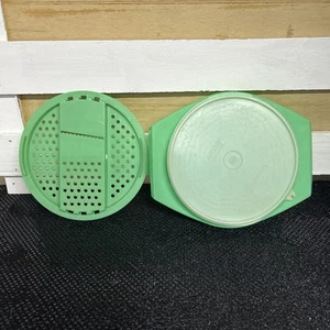 Vintage Tupperware Jadeit Zerkleinerer Schüssel mit Deckel #786-6 Kunststoff Made in USA - Bild 1 von 7