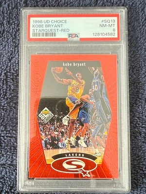 1998 Upper Deck Choice Kobe Bryant Starquest-Red #SQ13 PSA 8 - Image 1 of 2