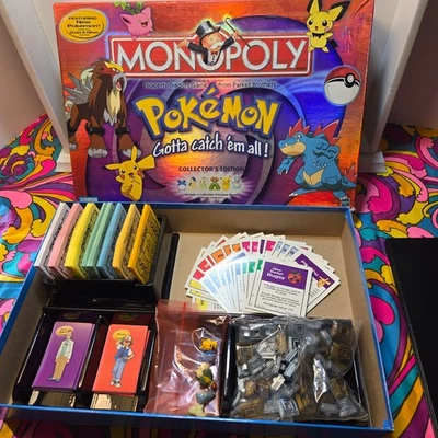 Pokémon Monopoly Collector's Edition Game Hasbro PB Gold & Silver 2001 - Image 1 of 4