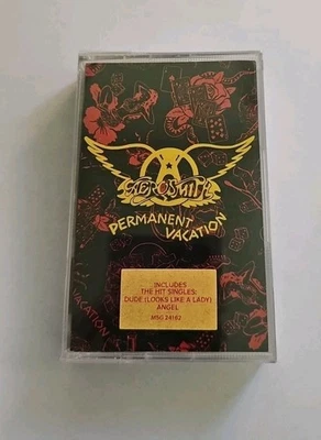 Aerosmith - Permanent Vacation Cassette SEALED Hype Sticker Geffen VTG  - Image 1 of 4
