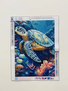 Sea Turtle Diamond Art Completed. 30 x 40 cm. A+Seller. - Picture 1 of 1