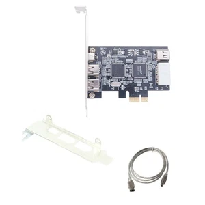 PCI-E 1X IEEE 1394A 4 Port(3+1) Firewire-Kartenadapter 1394 A PCIe mit 6-Pi3717 - Afbeelding 1 van 7