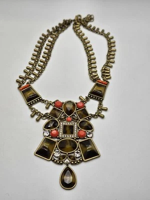 KR SILPADA Sahara Sol Imitación Tortuga Concha Tono Dorado Babero Distintivo Collar  Foto 1 de 4