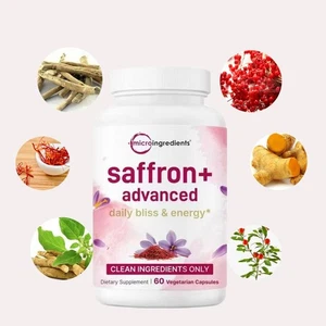60X Saffron Capsules Pure Saffron Saffron Extract DietarySupplement NEW - Picture 1 of 12