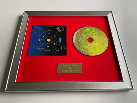 🎶💿⭐️SIGNED/AUTOGRAPHED COLDPLAY -MUSIC OF THE SPHERES FRAMED CD🎶💿⭐️ Cover