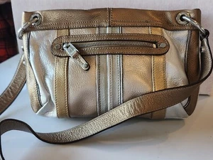 TIGNANELLO METALLIC LEATHER Crossbody Handbag - Picture 1 of 19