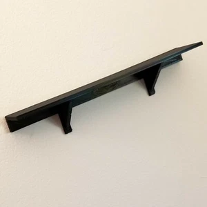 12" x 2" Black Wall Shelf Easy No Hole No Nail install uses 3M Command Strips - Picture 1 of 12