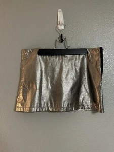 Women’s Bebe metallic silver mini skirt size medium - Picture 1 of 4