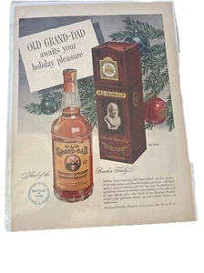1950 Old Grand-Dad: Holiday Pleasure Vintage Print Ad - Picture 1 of 4