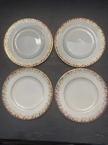 Set Of 4 Lenox OAK LEAF MAROON Plate 6 1/4". G-345-R. Made In USA. - Picture 1 of 5