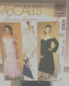 #4302 McCalls Women formal evening ress sewing pattern size 16-22 - Picture 1 of 4
