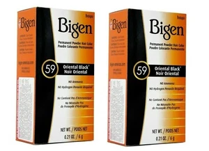 Bigen 59 - Permanent Powder Hair Color Oriental Black (2 PACK) - Picture 1 of 1