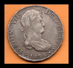 Potosi Bolivien Münze 8 Reales 1825 J L Silber 0,896 38,5mm 27,07gr Km#84 - Bild 1 von 2