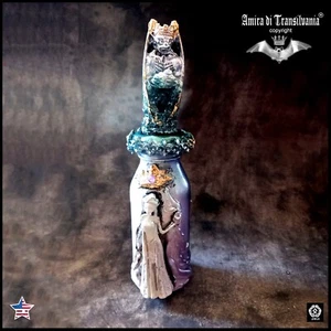 ancienne bouteille sorcellerie rituel magique potion décor sorcière kit autel satan lilith - Photo 1 sur 24