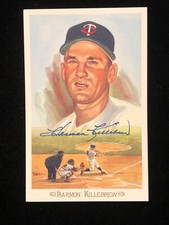HARMON KILLEBREW SIGNED POSTCARD PEREZ-STEELE CELEBRATION SET 1989, MINT