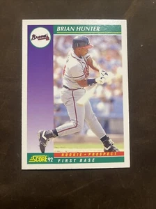 1992 Score Brian Hunter RC Rookie #417 Atlanta Braves  - Picture 1 of 1