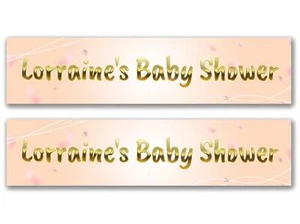 2 x striscioni shower neonato personalizzati - qualsiasi nome, età e occasione - Foto 1 di 5