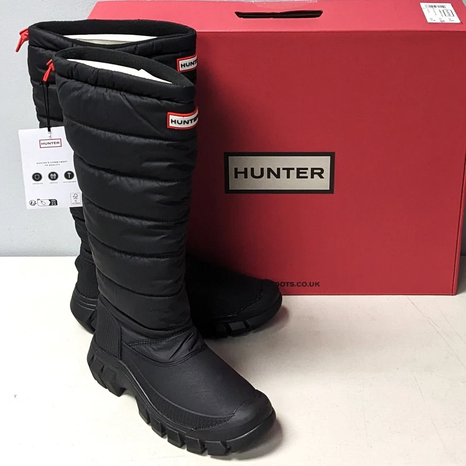 Hunter Women's Intrepid Tall Snow Boot Black US Size 9 Style Code WFT2108WWU
