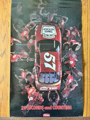 Jimmy Spencer HEINZ #57 PONTIAC 1990 20 Seconds and Counting Poster RARE NM - Image 1 of 4