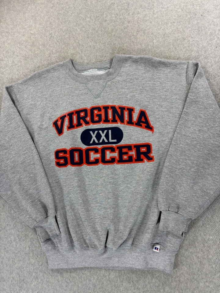 Virginia Cavaliers Authentic Team Issue SOCCER Crew Sweatshirt (Men's XL) Gray - Image 1 of 4