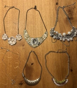 Ketten Set Perlen Gold Silber Hochzeit Blume Libelle - Bild 1 von 6