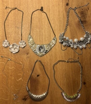 Ketten Set Perlen Gold Silber Hochzeit Blume Libelle - Bild 1 von 4