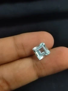 Lustrous Clear Quartz Square Faceted Gem 9x9 mm - Picture 1 of 3