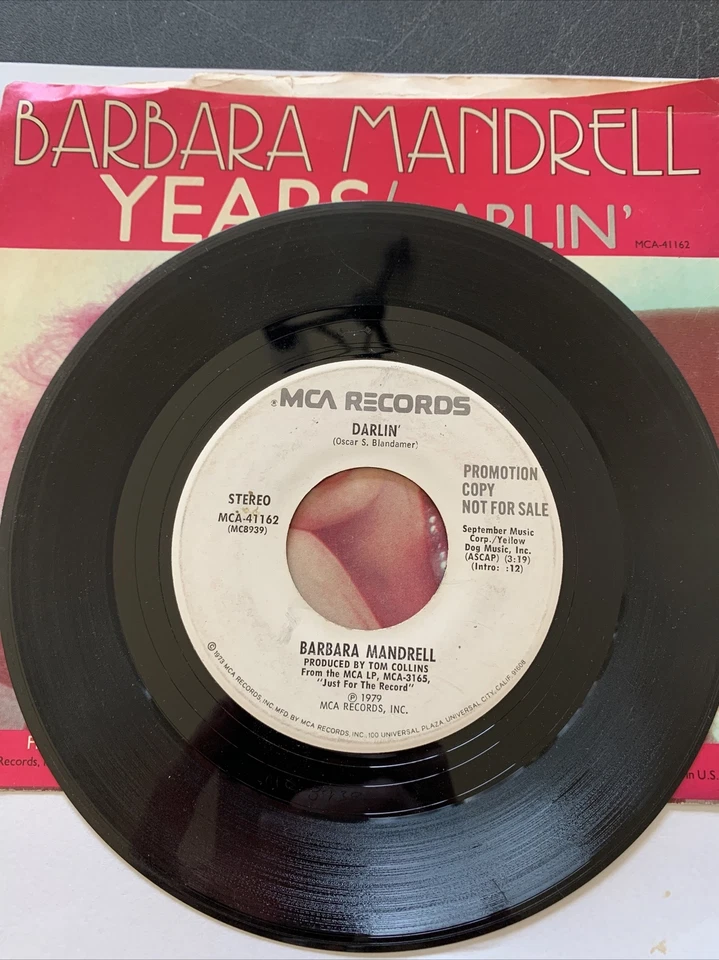 45 RPM vinyl,Barbara Mandrell,Years/Darlin’ - Image 1 of 4