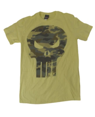 Camisa Mad Engine Marvel Para Hombres Punisher Camuflada Relleno Gráfico Amarilla Nueva Mediana Foto 1 de 4