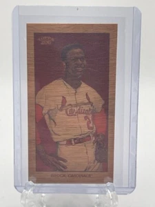 Lou Brock 2023 Topps 206 Wood Paper Stock Mini - LOW POP SP /20 - STL CARDINALS - Picture 1 of 2