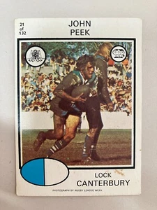 1975 Scanlens #21 - John Peek - Canterbury Bankston - Picture 1 of 2