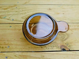 Corning Ware VISIONS V-150-B Grab It Bowl Pot + P-150-C PYREX Lid Amber - Picture 1 of 13