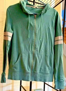 Cárdigan Victoria’s Secret Sudadera con Capucha Manga Larga Cremallera Completa Verde Azulado Talla S - Imagen 1 de 5
