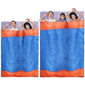 3 Person Sleeping Bags for Couples Family Camping Lightweight Backpacking Quilts - Picture 1 of 21