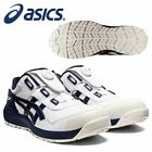Asics Winjob Safety Shoes Cp209 Boa White X Peacoat (Dark Blue) Us4.5Eee - 12Eee