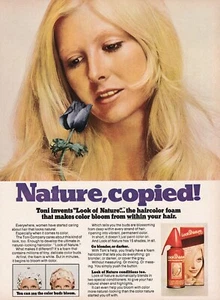1971 Vintage Print Ad Toni Look of Nature Haircolor Blonde Woman Foam Color Buds - Picture 1 of 3