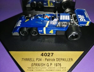 altes Quartzo Modellauto 1:43 Patrick Depailler 6 Rad Tyrrell P34, Formel 1 1976 - Bild 1 von 6
