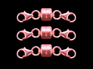 (3) 5,5 mm ROSE 14k Gold GEFÜLLT STARK MAGNETVERSCHLUSS 24 mm Verlängerung 8 mm Karabiner - Bild 1 von 4