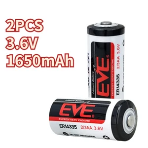 2 PCS ER14335 2/3AA 3.6V 1650mAh Li-ion Battery for Industrial PC Computer - Picture 1 of 8