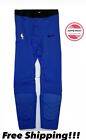 Nike Nba Pro Hyperstrong Knee Padded Tights Pants 3/4 Blue Team Issued 2Xl-T New