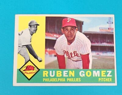 1960 Topps #82 Ruben Gomez Philadelphia Phillies BASEBALL Card J8 - Image 1 of 2