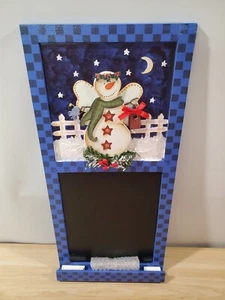 Snowman Chalkboard Winter Seasonal Holiday 17x8 Wall Mount Open Box Cottagecore - Picture 1 of 8