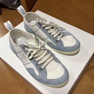 Chanel Zapatillas de Gamuza de Lona para Mujer Artículo de Moda Estilo Informal UE Talla 35 1/2 - Imagen 1 de 12