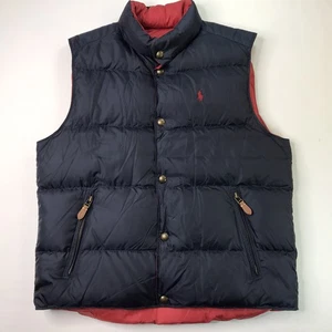 (NEW) Polo Ralph Lauren Reversible DOWN Feather Puffer Vest Men's Size Large - Picture 1 of 23