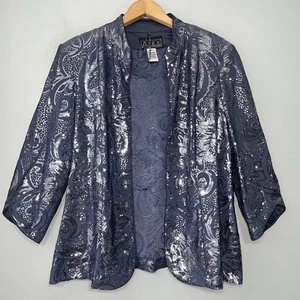 Alex Evenings Gr. 16 Allover Pailletten Jacke Event Brautmutter Hochzeit - Bild 1 von 9