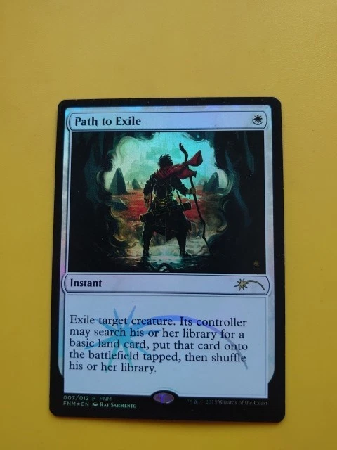 Path to Exile  FNM promo. 2015 instant  FOIL Magic the Gathering Card. - Image 1 of 4