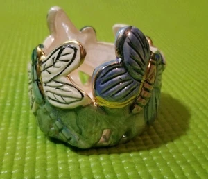 HEATHER GOLDMINE 2000 LIBELLE und SCHMETTERLING TEELICHT KERZENHALTER - Bild 1 von 6