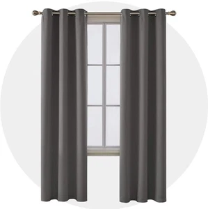 Deconovo Blackout Curtains Eyelet, Thermal, 42 x 45 Inch, Light Grey, 2 Panels - Picture 1 of 5