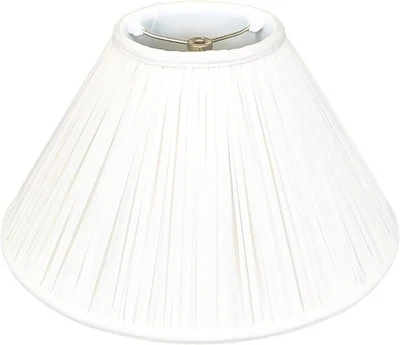 Royal Designs Coolie Empire Gather Pleat Basic Lamp 7 x 20 x 12.5, White  - Image 1 of 4